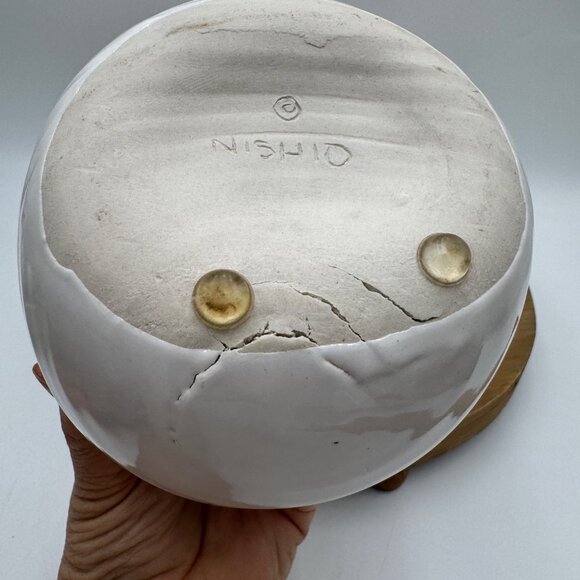 JOHN NISHIO Pottery bowl dish planter trinket ceramic art studio rare hard to fi - Picture 6 of 12